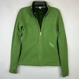 Burton Jacket Womens S Y2K Kelly Green Lined Snowboard Ski Fleece Cozy Zip Warm